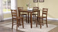 Ashborn - 5 Piece Counter Height Table Set - Brown