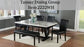 Tanner - Dining Table, Faux Carrara Marble - White / Black